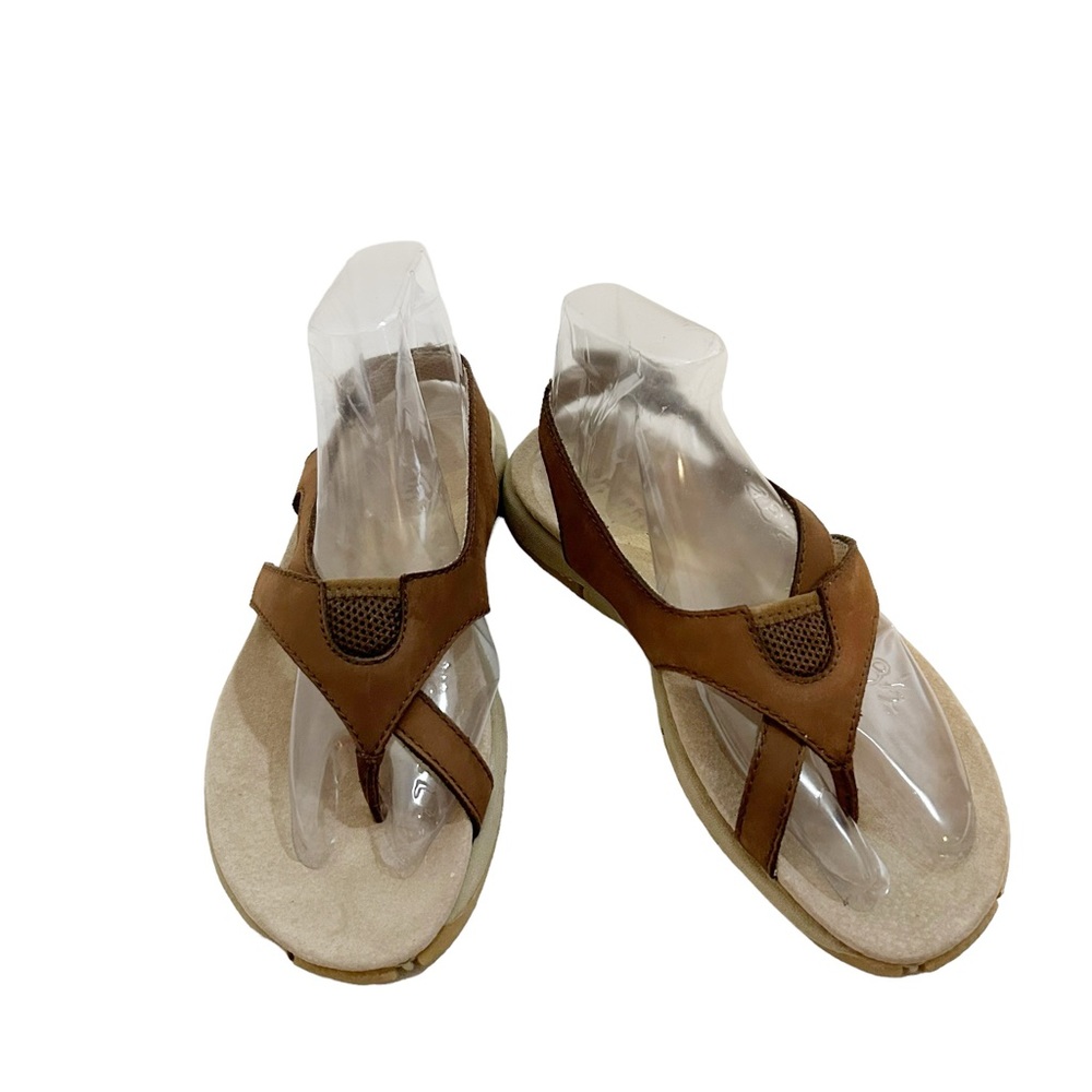 Sperry Top Sider Women’s Brown Leather Thong Sandals, Size 7M